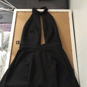Scatter skirt black dress
